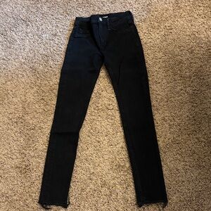 Women’s Hudson SZ 23 Black Skinny Jeggings Unhemmed Bottom
